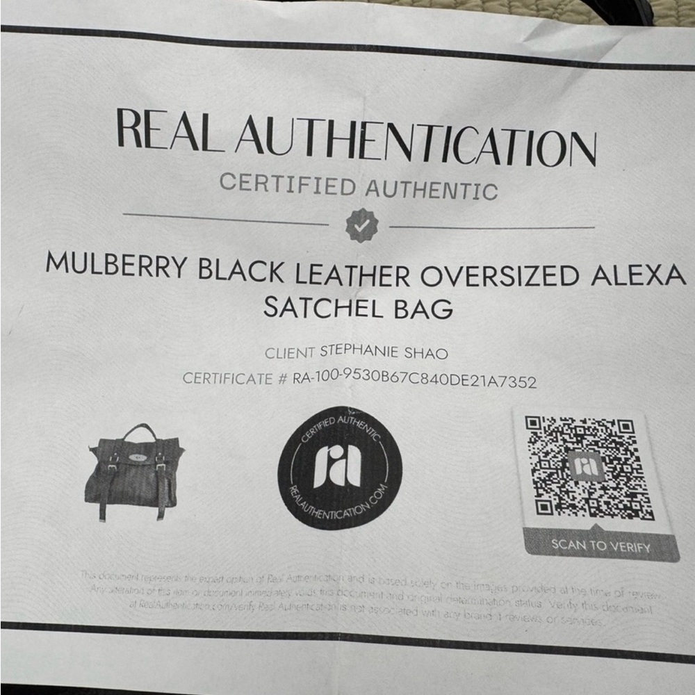 Vintage Mulberry Oversized Alexa with Gold Accents - Picture 10 of 10